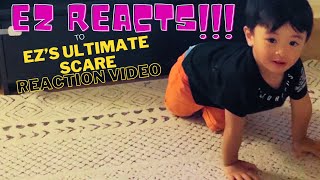 Father and Son ULTIMATE SCARE MONTAGE Part 2   (EZ REACTS TO HIS OWN REACTION VIDEO)