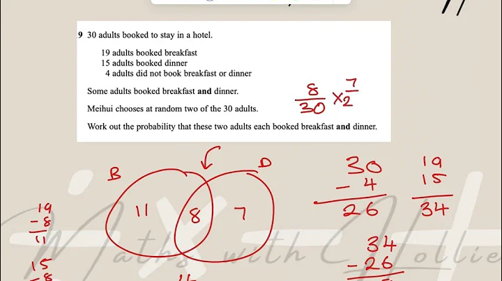 IGCSE/GCSE Edexcel maths Probability question higher Venn diagrams