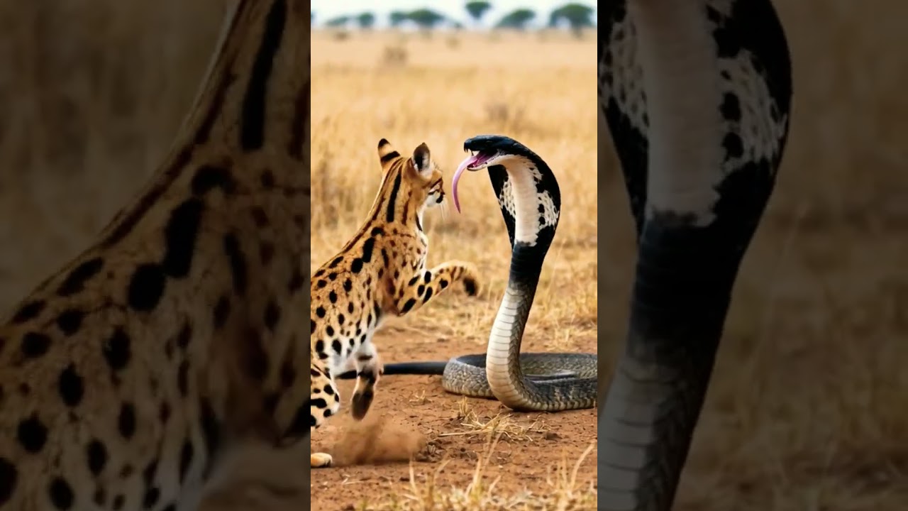 The cat and a cobra snake 🐍 