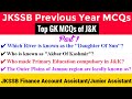 JKSSB PY MCQ Discussion | Part 1 | Previous Year Questions Explained | FAA Junior Assistant HC JA