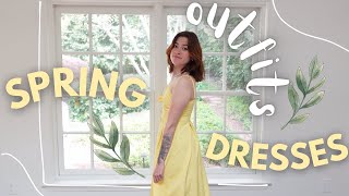 OUTFITS Spring dresses | same necklace & sandals, thrift store