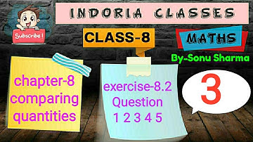 CBSE NCERT class 8 Maths chapter 8 comparing quantities exercise-8.2 Questions 1 2 3 4 5