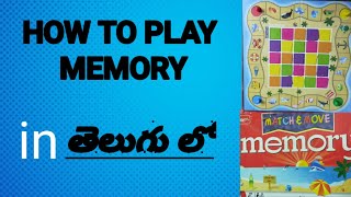 How to play MEMORY in Telugu//NICE EXPLANATION