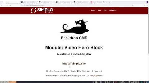 Backdrop CMS Module: Video Hero Block