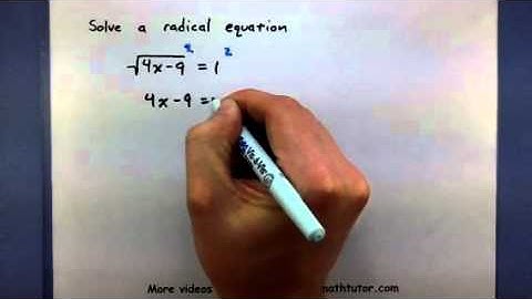 Pre-Calculus - Solve a radical equation