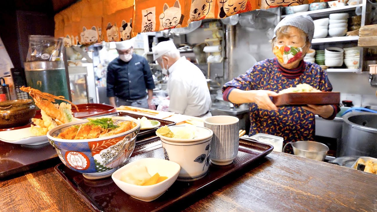 東京）爆売れ天ぷらラッシュ！！常連が殺到する大盛りそば屋の熟練注文さばき丨INCREDIBLE JAPANESE TEMPURA
