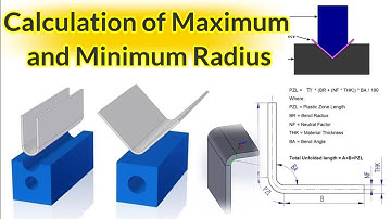 Calculation of Maximum and Minimum Radius. Calculation of V Bending and U bending. #bending