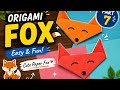 Make a Cute Origami Fox in Just 2 Easy Steps 🦊