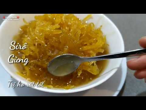 Video Cách làm Gừng chưng đường phèn, Sirô gừng trị ho tại... - youtube