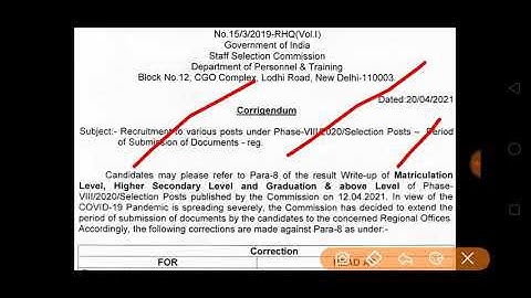 ssc phase 8 important notice | about submitting documents for scrutiny | by Scholar Mind