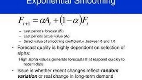 Calculating Exponential Smoothing in MS Excel