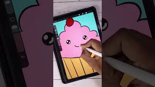 Easy doodle art 🧁 #doodle #shorts #digitalart #procreate #ytshorts #shortvideo #share