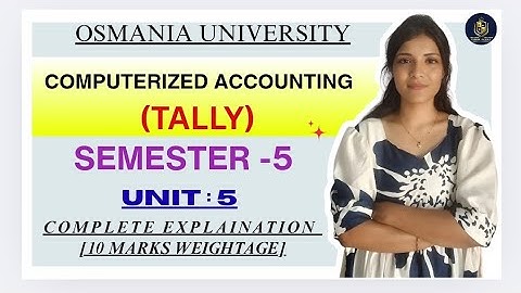 GECOMPUTERISEERDE BOEKHOUDKUNDIGE TELLER | UITLEG UNIT-5 | SEM-5 OSMANIA UNIVERSITY ‎@shivanipallela