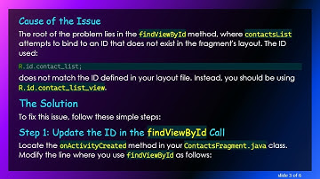 Fixing the NullPointerException in Your Android Contacts App: A Step-By-Step Guide