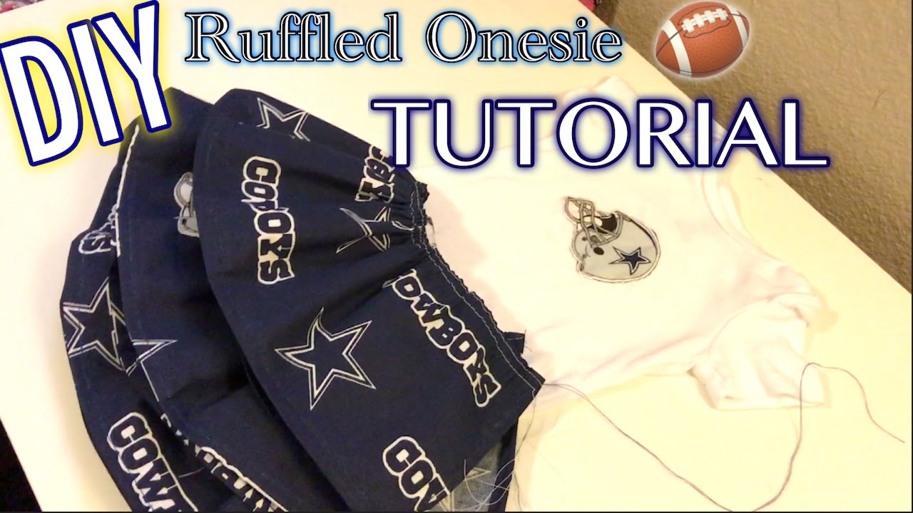 DIY Ruffled Onesie | Sewing Tutorial | NFL Sport 🏈 Theme