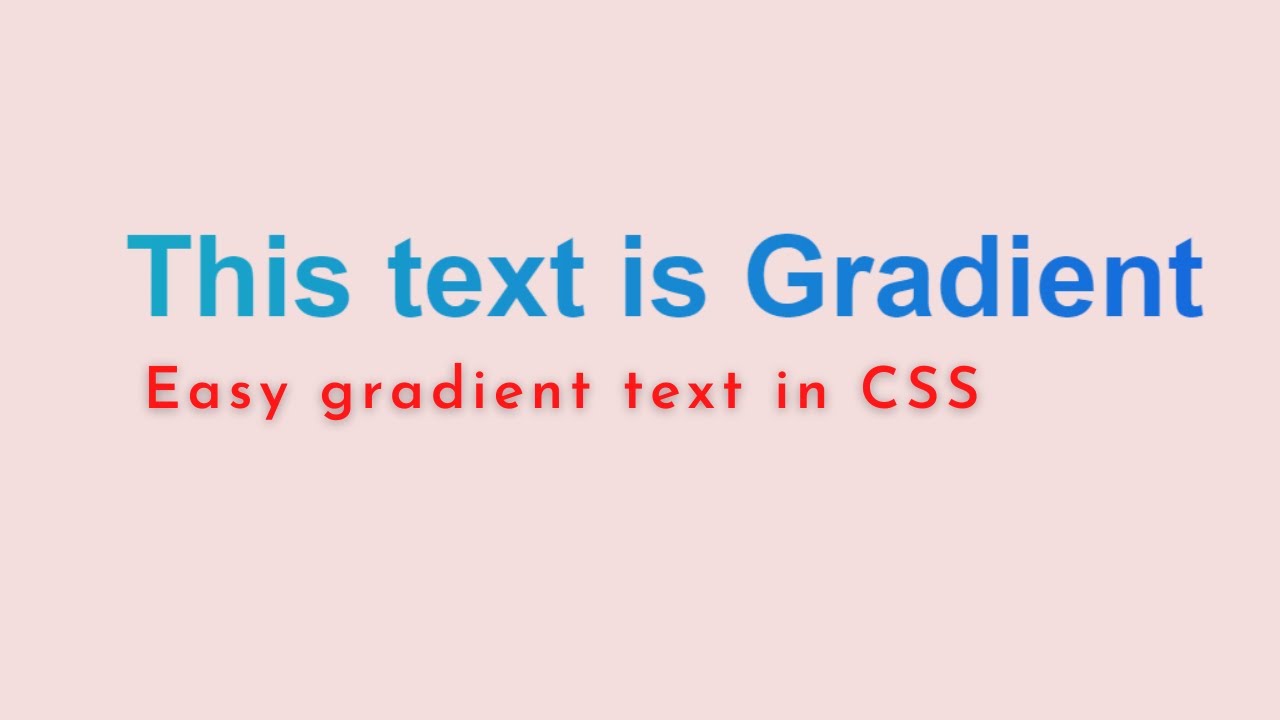 How to Change Text Color To Gradient in CSS frontendDUDE YouTube
