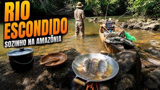 SOZINHO EM UM RIO ESCONDIDO DA AMAZÔNIA