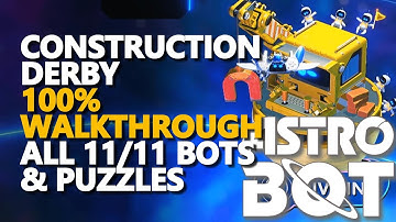Construction Derby All Bots and Puzzles 100% Walkthrough Astro Bot