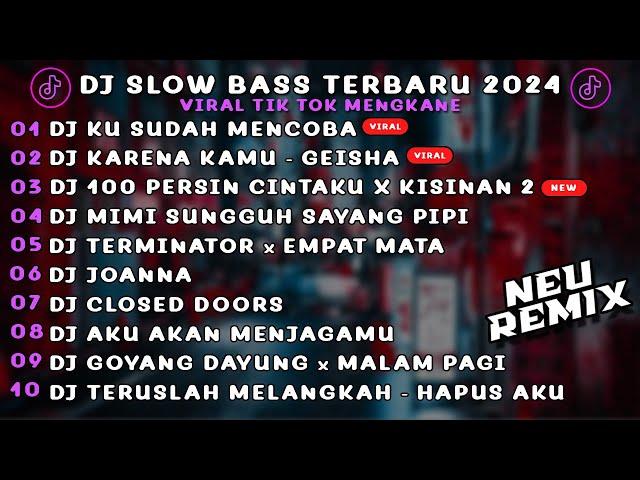 DJ SLOW BASS TERBARU 2024 | DJ KU SUDAH MENCOBA x KARENA KAMU FULL SONG MAMAN FVNDY VIRAL TIK TOK class=
