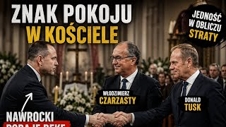 Szokznak Pokoju W Kościele Nawrocki, Czarzasty I Tusk Twarzą W Twarz Na Pogrzebie Ten Gest
