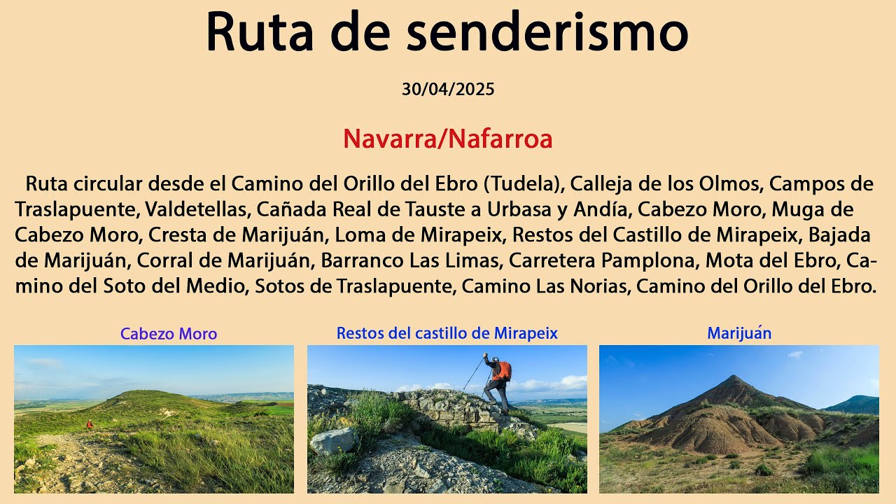 Tudela  - Camino del Orillo del Ebro, Cabezomoro, Marijuán, Mirapeix.