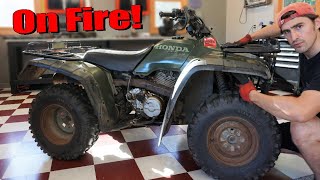 CDI Box Catches Fire On Honda Fourtrax ATV (What Went Wrong?)