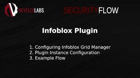 Security Flow Infoblox Plugin