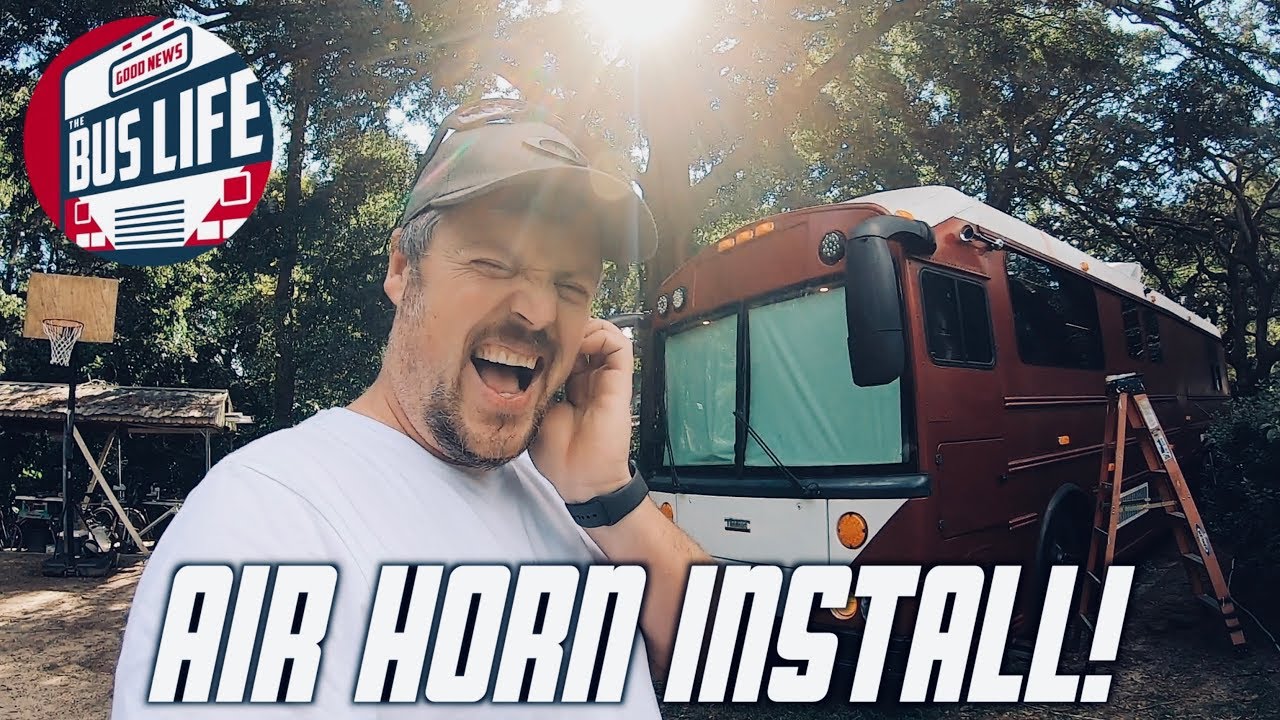 This is How I Installed an Airhorn on our School Bus Conversion!