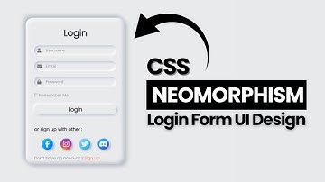 Neumorphism Login Form UI Design using HTML & CSS #neumorphism #loginform