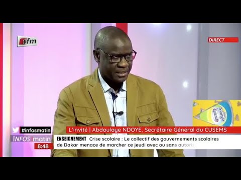 L'invité : Abdoulaye NDOYE, Secrétaire général du Cusems