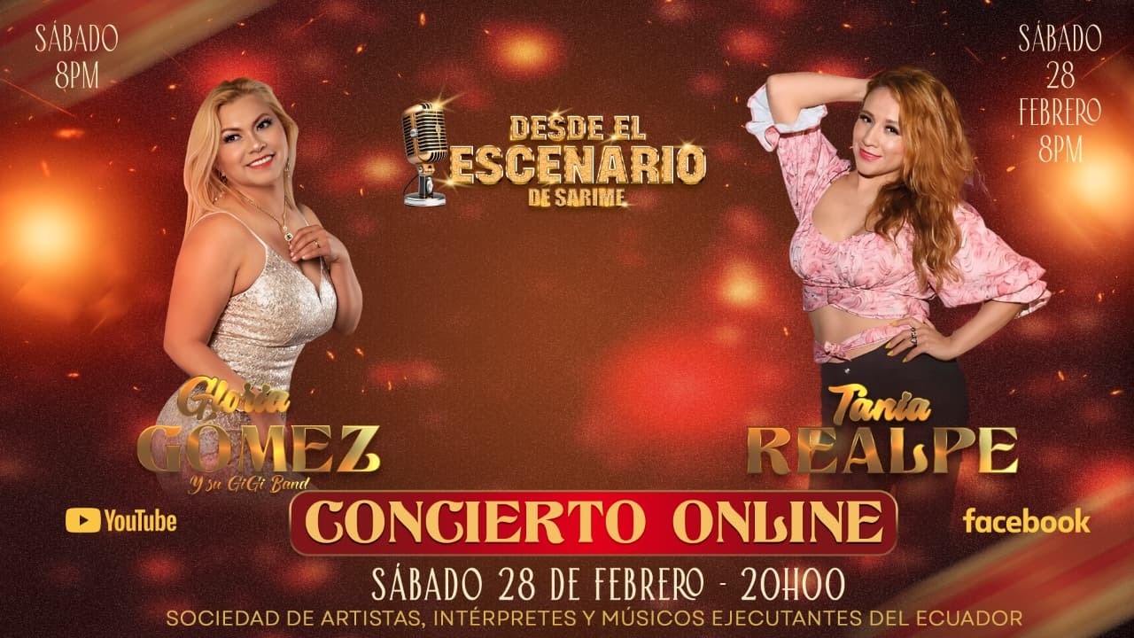 GLORA GÓMEZ Y SU GIGI BAND - TANIA REALPE - DESDE EL ESCENARIO DE SARIME - 28 FEBRERO 2026