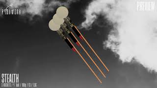 STEALTH Rockets 4 Shell Heads By Pyroworx Fireworks @ShowtimeFireworksuk