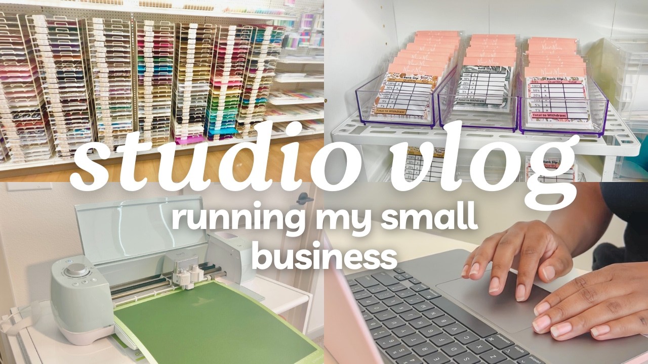 DAYS IN THE LIFE OF A SMALL BUSINESS OWNER | STUDIO VLOG | CASH ...