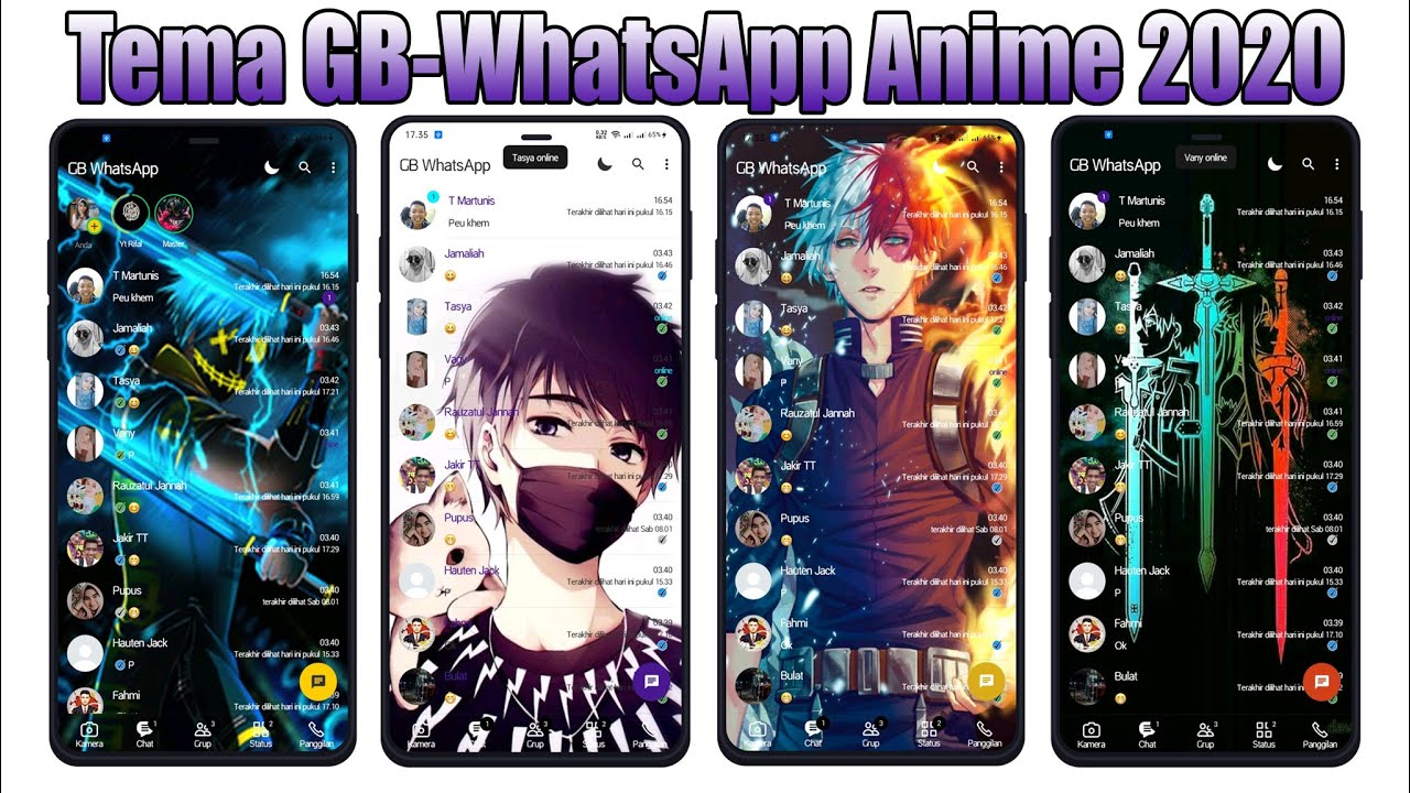 KUMPULAN TEMA GB WHATSAPP ANIME KEREN TERBARU 2020