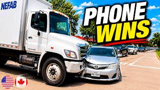 TEXTING DRIVER SLAMS BOX TRUCK! - 996