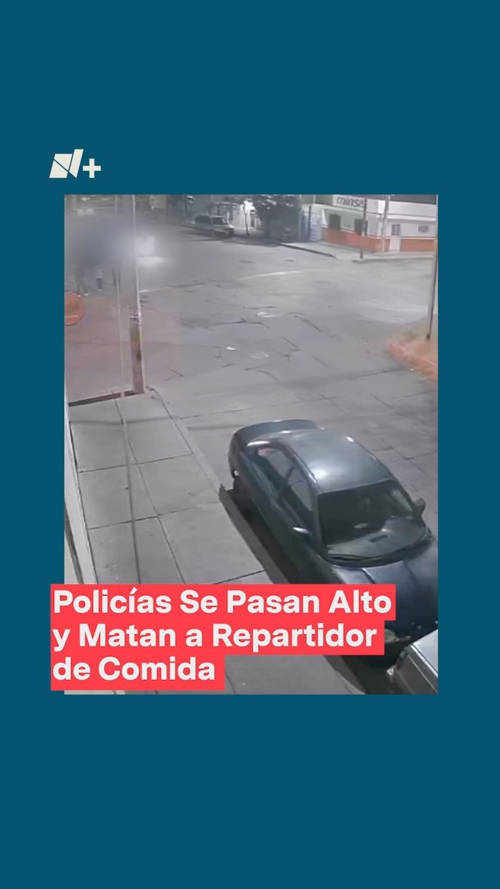 Patrulla de la policía se pasa alto y mata a repartidor de comida - N+ #shorts