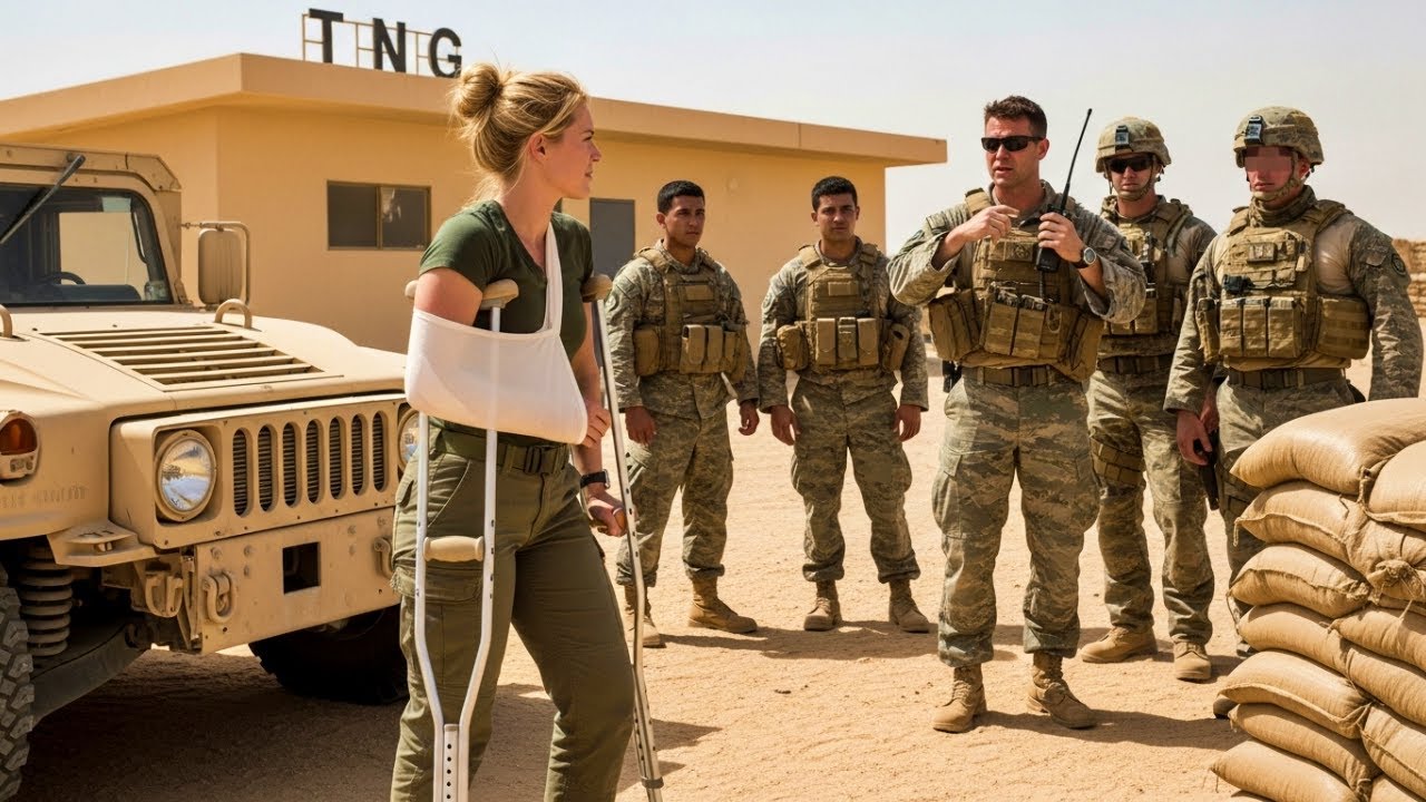 Una soldado herida caminando — El líder equipo francotirador Delta pronunció su nombre incredulidade