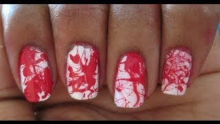 blood nails splatter halloween inspired