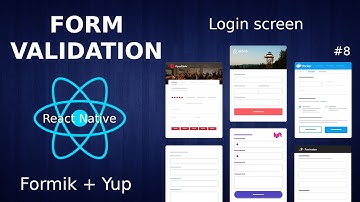 REACT NATIVE Tutorial #8 - Login screen #1 - Form validation with Formik and Yup