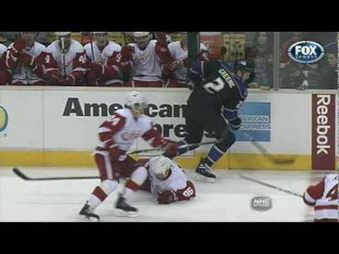 Matt Greene annihilates Tomas Holmstrom