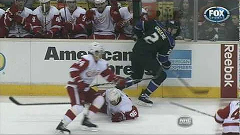 Matt Greene annihilates Tomas Holmstrom