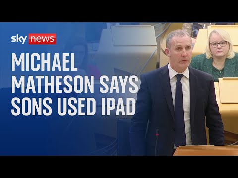 Michael matheson says sons used ipad data to watch football