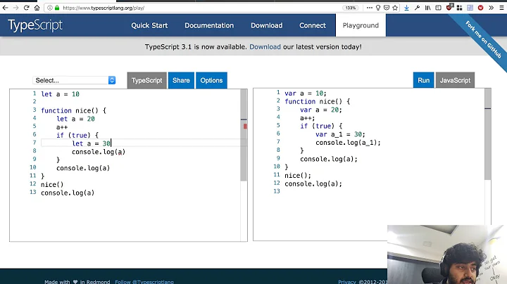 How Typescript handles transpilation to ES5 Javascript syntax