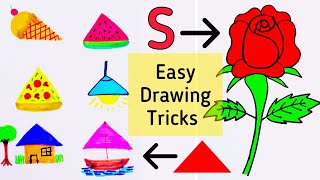 Easy Drawing Tricks For Beginners | Drawing ideas for Kids