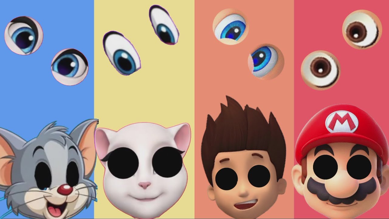 Wrong Eyes Challenge  DAME TU COSITA Funny Puzzle Talking Angela Paw Patrol Tom Supper Mario 37