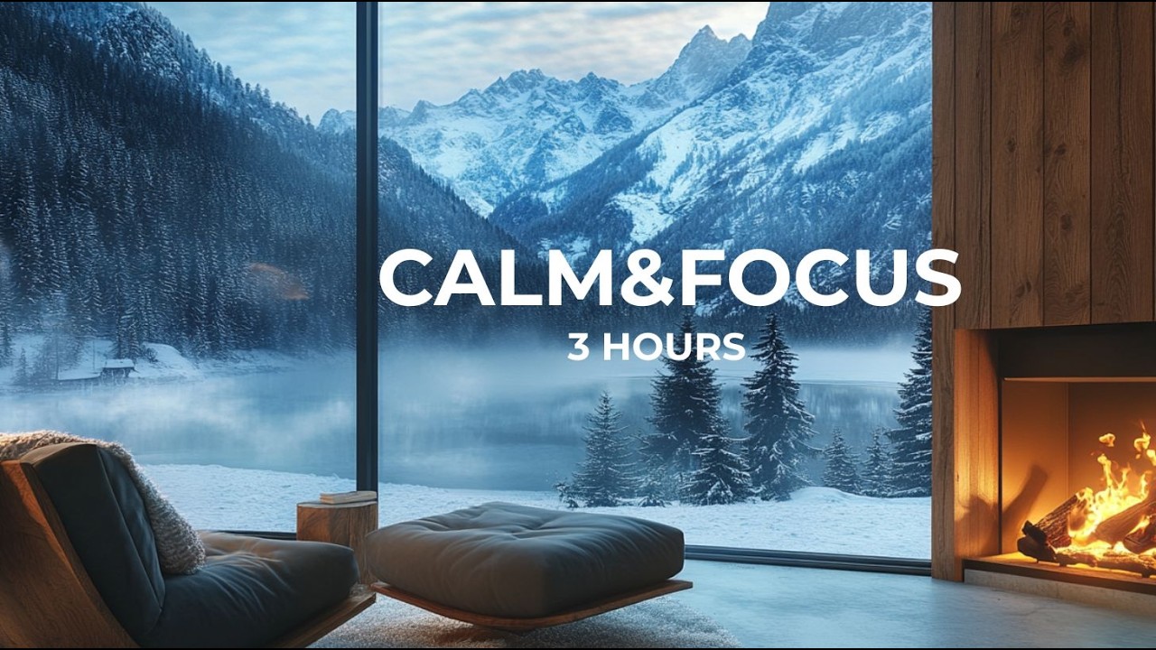 3 Hours Fireplace Sounds | Crackling Fire + Cozy Cabin (No Music, No Talking)