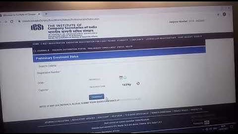 About Checking ICSI Preliminary Enrollment Status