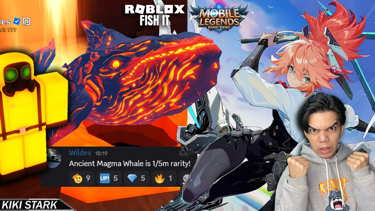 PAUS LAVA 1/5M ASLI ?? KOK JADI MAIN MOBILE LEGENDS!!! [ Fish It , Mobile Legends ]