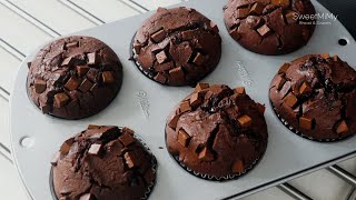 피곤한 오후 4시 당충전이 필요할 때 ✴︎ 다크 초콜릿 머핀 ✴︎ How to make Dark Chocolate Muffins | SweetMiMy