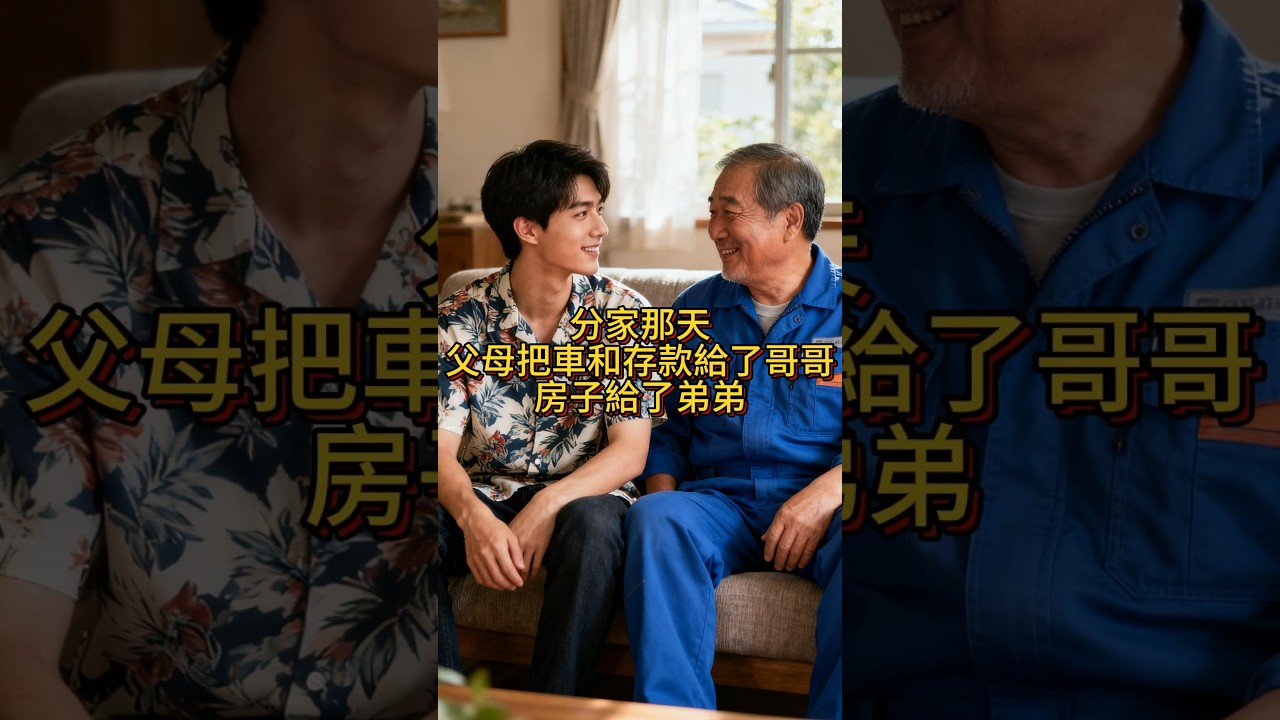 分家那天，父母把车和存款给了哥哥，房子给了弟弟